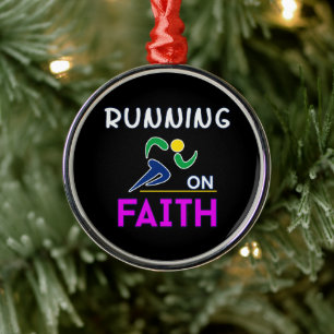 Op Faith Christelijk Runner Metalen Ornament
