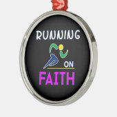 Op Faith Christelijk Runner Metalen Ornament (Links)