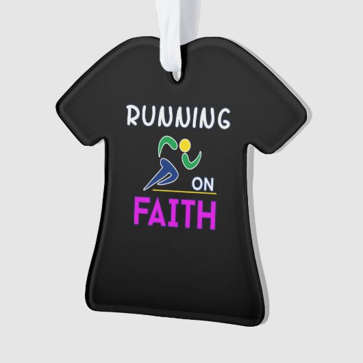 Op Faith Christelijk Runner Ornament (voorkant)
