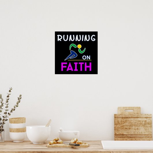 Op Faith Christelijk Runner Poster (Keuken)