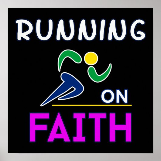 Op Faith Christelijk Runner Poster (Voorkant)