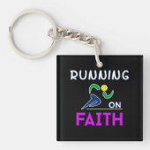 Op Faith Christelijk Runner Sleutelhanger (Voorkant)