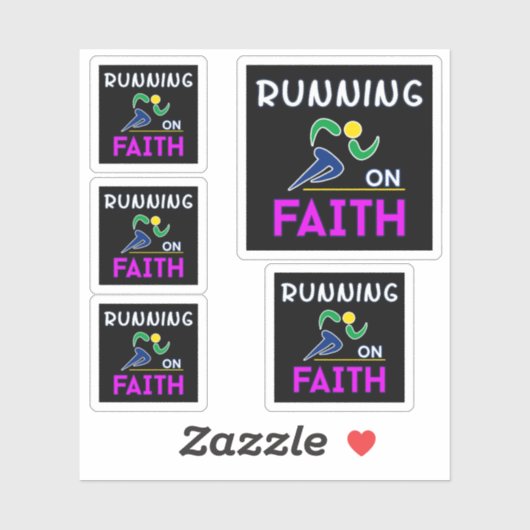 Op Faith Christelijk Runner Sticker (Vel)