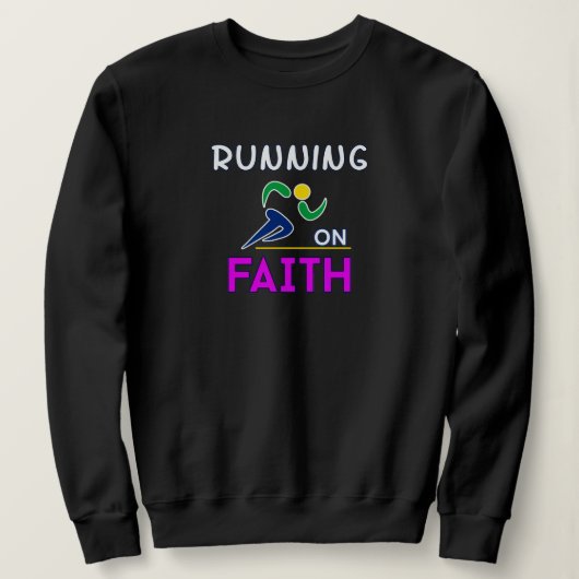 Op Faith Christelijk Runner Trui (Design voorkant)