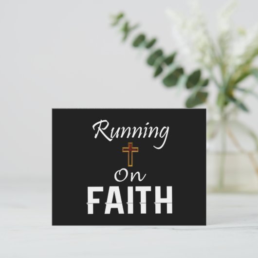 Op Faith Runner Briefkaart (Staand voorkant)