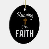 Op Faith Runner Keramisch Ornament (Rechts)