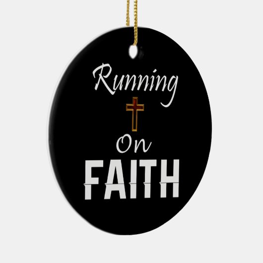 Op Faith Runner Keramisch Ornament (Rechts)
