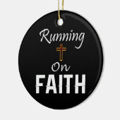 Op Faith Runner Keramisch Ornament (Links)