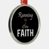 Op Faith Runner Metalen Ornament (Rechts)