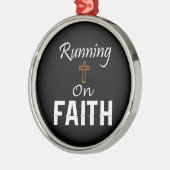 Op Faith Runner Metalen Ornament (Links)