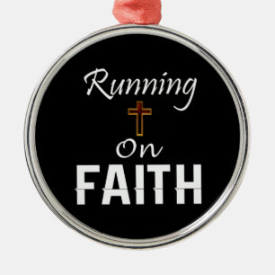 Op Faith Runner Metalen Ornament
