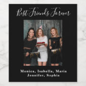 Op feestdag foto's voor altijd zwart wijn etiket (Enkel label)