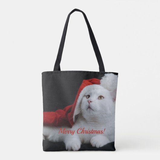 Op feestdagen gepersonaliseerde fotokerst tote bag (Achterkant)