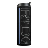 Op fietsen geïnspireerde reistuimelaar thermosbeker (Gedraaid links)