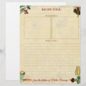 Op fruit gepersonaliseerde recept letterkop (Voorkant / Achterkant)