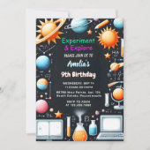 Op Fun Lab Kinder Geek Nerd Mad Science 9e Verjaar Kaart (Voorkant)