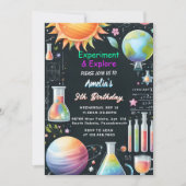 Op Fun Lab Kinder Geek Nerd Mad Science 9e Verjaar Kaart (Voorkant)