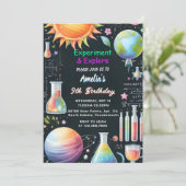 Op Fun Lab Kinder Geek Nerd Mad Science 9e Verjaar Kaart (Staand voorkant)