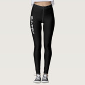 Op #gebaseerde zwarte Leggings Edgy Cool Design (Voorkant)