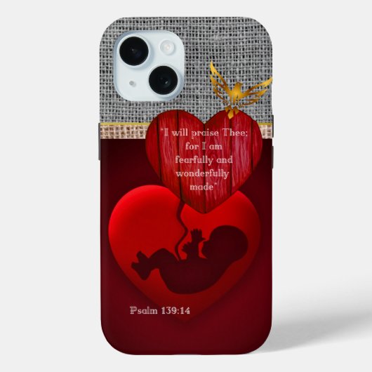 Op geloof gebaseerd neutraal ogend hessian embryo Case-Mate iPhone case (Achterkant)
