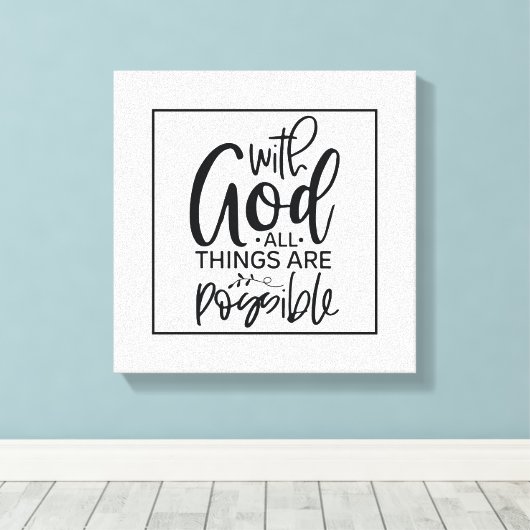 op geloof gebaseerde bevestiging canvas afdruk (Insitu (Houten vloer))