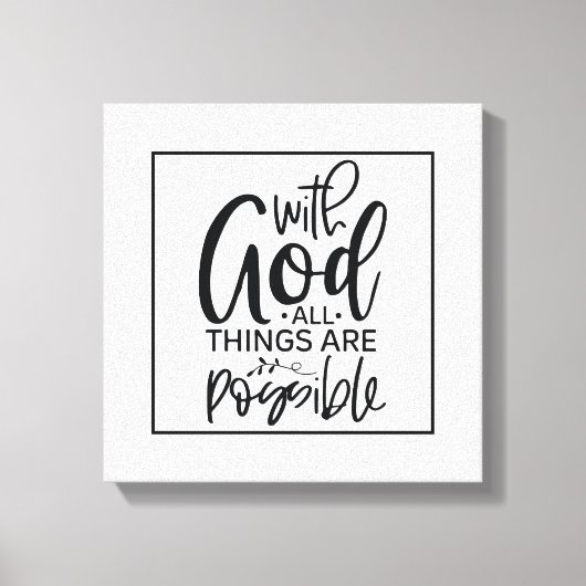 op geloof gebaseerde bevestiging canvas afdruk (Voorkant)