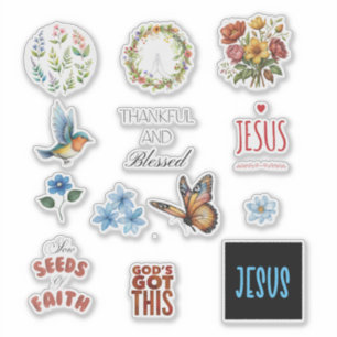 Op geloof gebaseerde Bijbel-journaalstickers Sticker