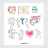 Op geloof gebaseerde Bijbel-journaalstickers Sticker (Vel)