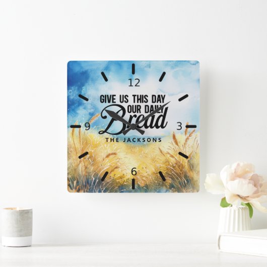 Op geloof gebaseerde keukenwandklok vierkante klok (Huis)