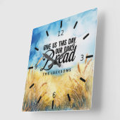 Op geloof gebaseerde keukenwandklok vierkante klok (Hoek)