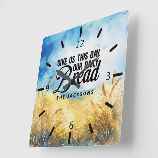 Op geloof gebaseerde keukenwandklok vierkante klok (Hoek)