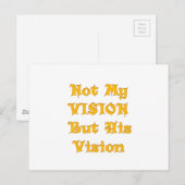 Op geloof gebaseerde tekstkunst: niet mijn visie,  briefkaart (Voorkant / Achterkant)