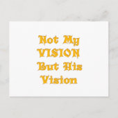 Op geloof gebaseerde tekstkunst: niet mijn visie,  briefkaart (Voorkant)