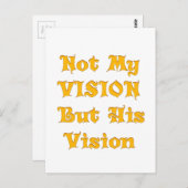 Op geloof gebaseerde tekstkunst: niet mijn visie,  briefkaart (Voorkant / Achterkant)