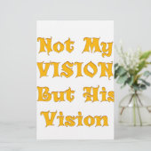 Op geloof gebaseerde tekstkunst: niet mijn visie,  briefpapier (Staand voorkant)