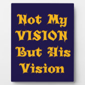 Op geloof gebaseerde tekstkunst: niet mijn visie,  fotoplaat (Voorkant)