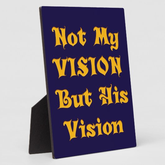 Op geloof gebaseerde tekstkunst: niet mijn visie,  fotoplaat (Zijkant)