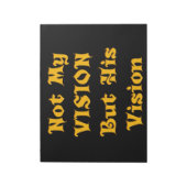 Op geloof gebaseerde tekstkunst: niet mijn visie,  notitieblok (Linkerzijde)