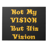 Op geloof gebaseerde tekstkunst: niet mijn visie,  notitieblok (Voorkant)