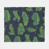 Op Go Blue en Green Moving Vehicles Fleece Deken (Voorkant (Horizontaal))