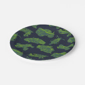 Op Go Blue en Green Moving Vehicles Papieren Bordje (Gekanteld)