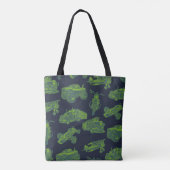Op Go Blue en Green Moving Vehicles Tote Bag (Achterkant)