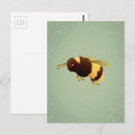  op groen achtergrondpatroon briefkaart (Voorkant / Achterkant)