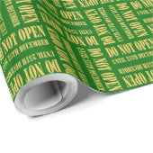 Op groene en gouden kersttekst gebaseerde Giftwrap Cadeaupapier (Rol Hoek)