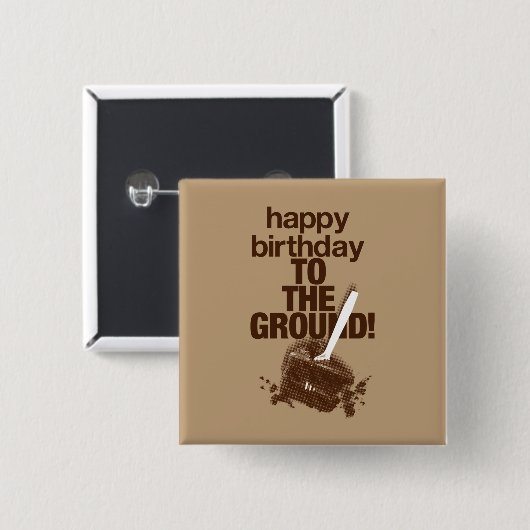 Op grond 2 vierkante button 5,1 cm (Voorkant /achterkant)