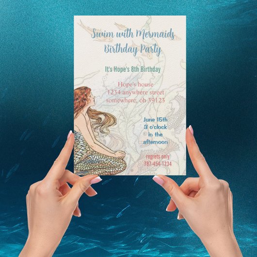 Op grond van de Birthday Party of the Zee Invitati Kaart