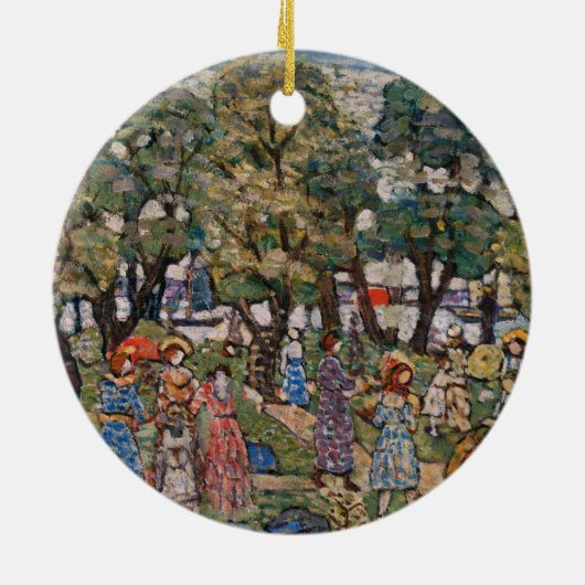 Op grond van de bomen van Maurice Prendergast, Fin Keramisch Ornament (Achterkant)