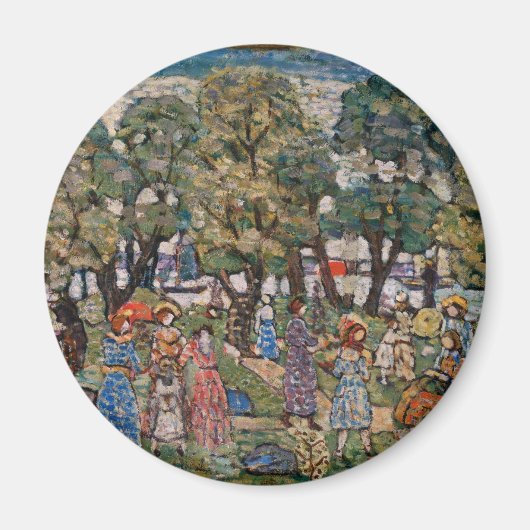 Op grond van de bomen van Maurice Prendergast, Fin Magneet (Voorkant)