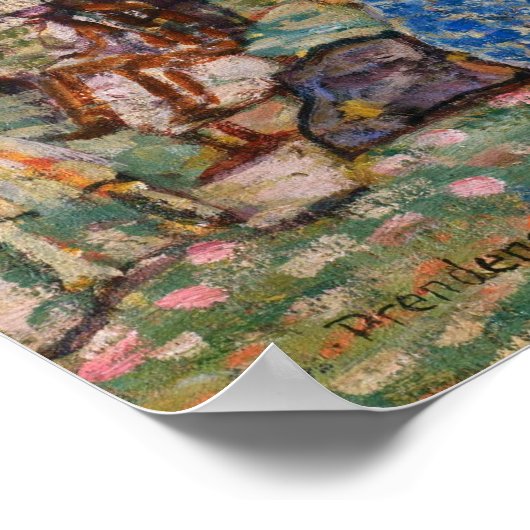 Op grond van de bomen van Maurice Prendergast, Fin Poster (Hoek)