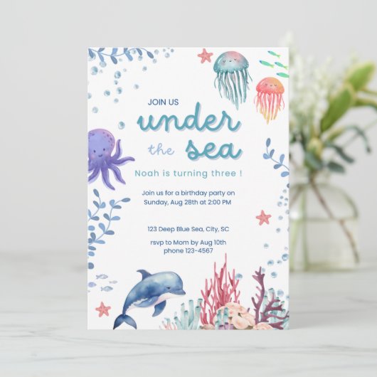 Op grond van de uitnodiging van de Birthday-partij (Staand voorkant)